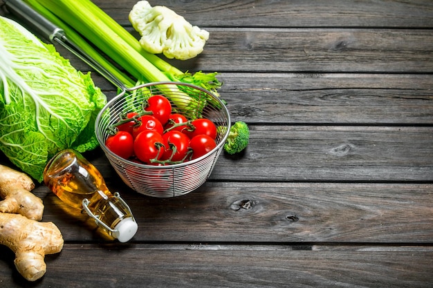 ingrediente proaspete pe masă